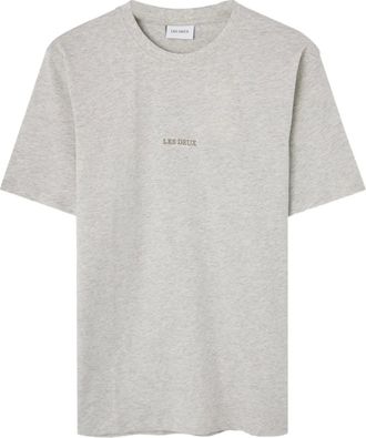 Les Deux Dexter embroidered crew-neck t-shirt - men - Cotton - S - Grey
