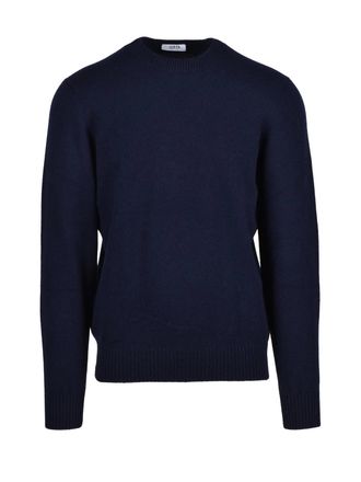 Jurta Multicolor Elbow Patches Merino Wool Crewneck Sweater