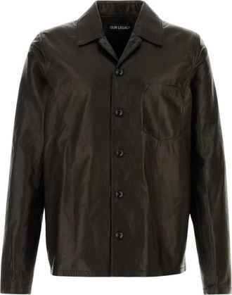 Our Legacy Overshirt in pelle Welding - - Jackets - Uomo - Marrone - L