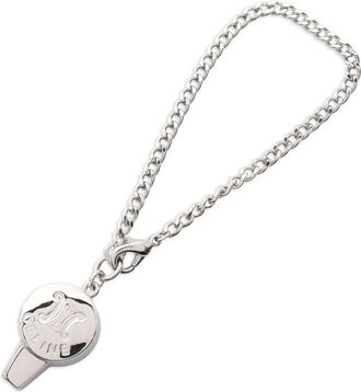 Celine Ciondolo per borsa con logo inciso anni 2010 - Argento