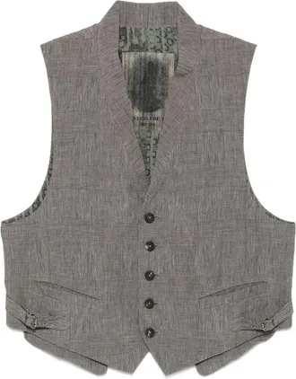 Ziggy Chen Check-pattern Waistcoat