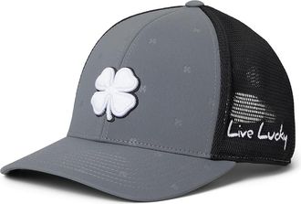 Black Clover Elements Adjustable Hat Baseball Caps Charcoal Hat/Black Mesh/3d White Clover, Mesh/Polyester/Spandex