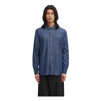 Lacoste Regular Fit Lightweight Denim Shirt - Heren - Spijkeroverhemden - Blauw - M - Denim - Overhemden