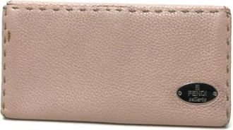 Fendi Pre-owned Leren Portemonnee - Dames - Vintage Accessoires - Roze - ONE Size - Leer - Vintage