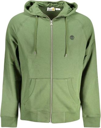 Timberland Klassieke Hoodie met Rits - Heren - Vesten met rits - Groen - S - Katoen - Hoodies & sweatvesten