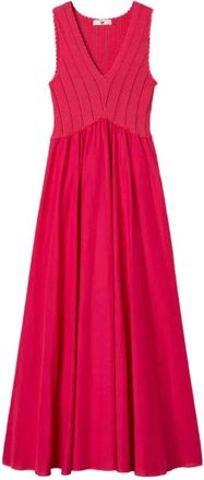 Twinset Maxi-jurk - Dames - Maxi kleedjes - Roze - M - Kleedjes