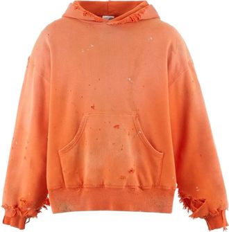 Saint Mxxxxxx distressed hoodie - Orange