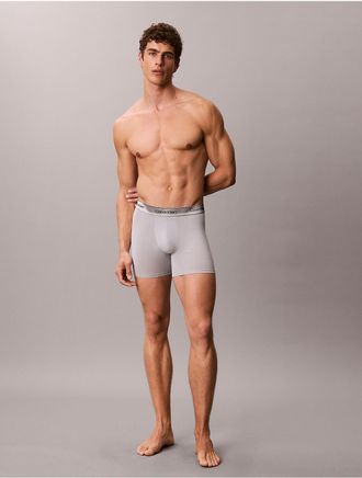 Calvin Klein Mens Icon Cotton Stretch Limited Edition Boxer Brief - Grey - XL