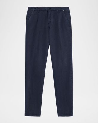 Kiton Men & apos;s Straight Fit Flat-Front Pants