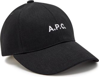 A.P.C. Casquette Charlie Logo-embroidered Canvas cap - Black - 60 (XL)