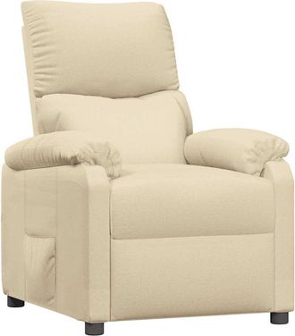 vidaXL Sill&oacute;n Reclinable De Tela Crema Vidaxl