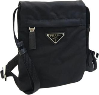 Prada Pre-owned Vintage Pochette Schoudertas - unisex - Vintage Schoudertas - Zwart - ONE Size - Nylon - Vintage