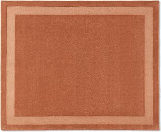 Castlery Tan France Isha Area Rug by Castlery, Rust, 7.5 x 9, 100% New Zealand Wool, Home Decor