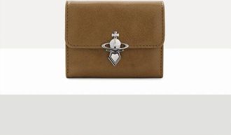 Vivienne Westwood Orb Clasp Wallet Shiny Veget Tanned Oyster-grey One Size Women
