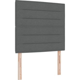 vidaXL vidaXL LED Headboard Lines Design Dark Grey 80 cm Fabric