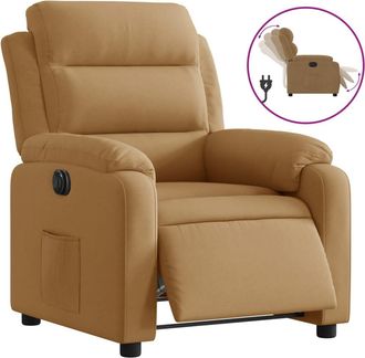 vidaXL Sill&oacute;n Reclinable El&eacute;ctrico De Terciopelo Marr&oacute;n Vidaxl