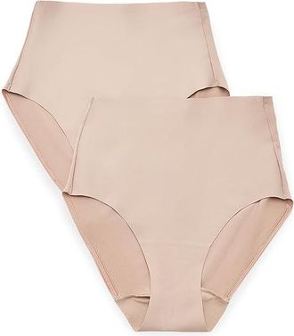 Naomi & Nicole Light Shaping 2 Pack Brief Womens Jumpsuit & Rompers One Piece Beige/Beige : 2XL, Elastane/Nylon