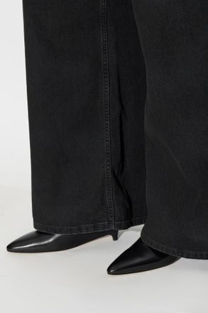 Maison Margiela Leather Wedge Shoes, Womens, Black