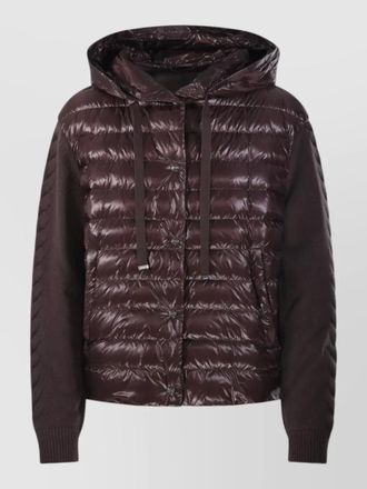 Herno hooded quilted jacket long sleeves cuffs