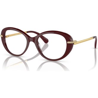 Swarovski 50mm Oval optical glasses in Red at Nordstrom