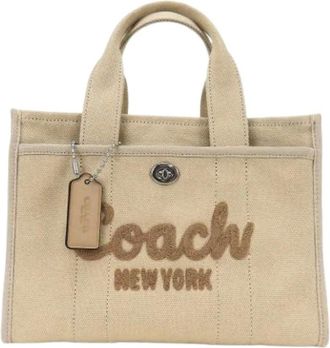 Coach Pre-owned Tote Bags, female, Beige, Size: ONE SIZE Pre-owned Cargo 2way tote bag