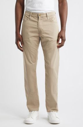 AG - Adriano Goldschmied Tellis Airluxe Commuter Performance Sateen Slim Fit Pants in Desert Tan at Nordstrom, Size 29 X 32