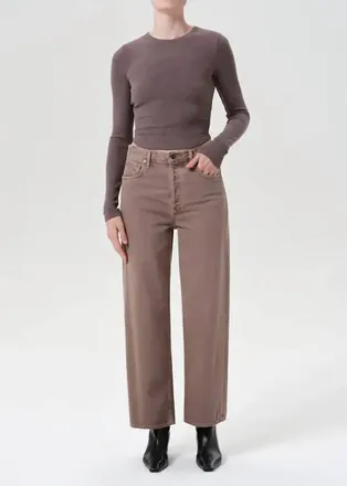 A Gold E Ren Wide-Leg Jeans In Ceramic