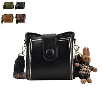 Generic Vintage Bag, Vintage Fashion Bag With Adjustable Wider Shoulder Strap, Retro Style Womens Shoulder Bag, Perfect for Travel & Daily Use (D)