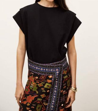 BA&SH Pio Short Sleeve Tee In Black