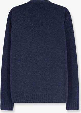 Alysi Womens Sweater Blue Wool-Cashmere Merino Wool