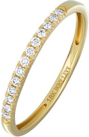 Bony Levy Pavé Diamond Stacking Ring in 18K Yellow Gold at Nordstrom, Size 6.5