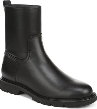 Vince Sidney Lug Sole Boot in Black Leather at Nordstrom, Size 7.5