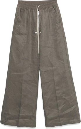 Rick Owens Broeken, Heren, Grijs, S, Katoen, Grijze Elastische Trekkoord Broek