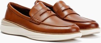 Cole Haan Mens Cole Haan &Oslash;riginalGrand Horizon Leather Mens Tan Penny Loafers - Brown - Size: 10