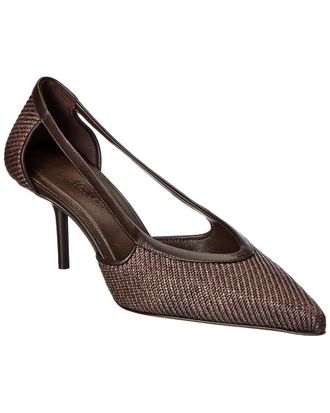 Max Mara Straw & Leather Pump