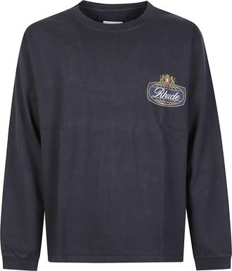 Rhude Safari Crest Long-Sleeve Cotton T-Shirt