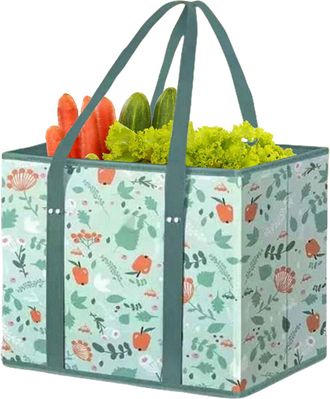 Generic Shopping Bag, Washable Grocery Bag, Folding Storage Box with Handle, Spacious Beach Tote for Family Outings, Storage Bags Water Resistant Material, To