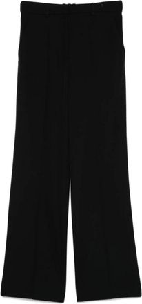 Balmain Wide Broeken - Dames - Wijde Broeken - Zwart - XS - Leer - Broeken