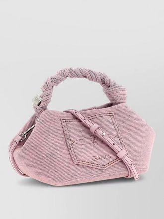 Ganni bou small shoulder bag front pocket handle