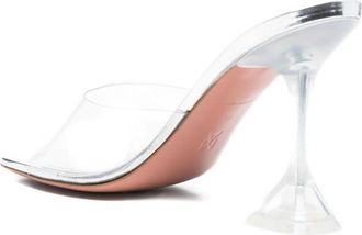 Amina Muaddi Womens Sandals Lupita Glass Slipper Transparent Pvc