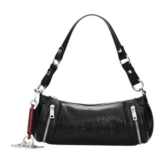 Desigual Half Logo Zarauz Bag - Dames - Tassen - Zwart - Maat: ONE Size Poliester