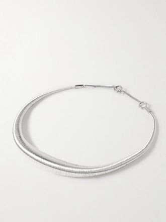 Jil Sander Collana In Metallo Argentato - Argento