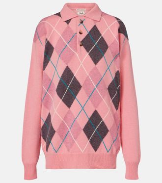 J.W.Anderson Argyle wool polo sweater