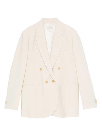 Forte_Forte Woll Viskose Twill regul&auml;re Jacke