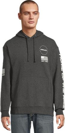 Ariat Sponsor Patriot Hoodie Mens Sweater Black : 2XL, Cotton/Polyester
