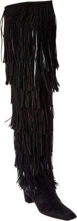Roger Vivier Suede Thigh-High Boot