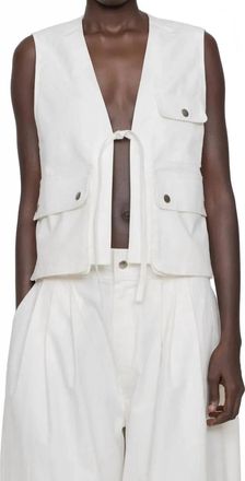 Sea New York Lois Twill Vest In Cream