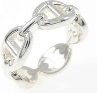 Herm&egrave;s Chaine Dancre Silver 925 Band Ring (Pre-Owned)