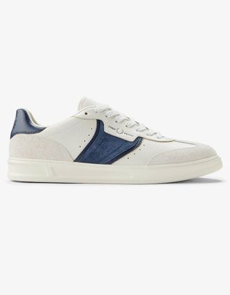 Fred Perry Mens Fred Perry Mens B4 Mens Textured Leather/Suede Trainers - Porcelain 254 - Size: 10