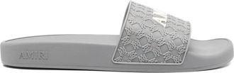 Amiri MA Quad slippers met logo-reli&euml;f - Grijs